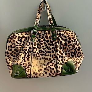Juicy Couture leopard/green bag